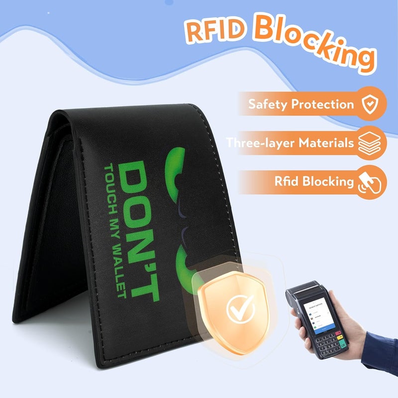 Fonwill Boys Wallet for Kids, Cool Bifold Rfid Blocking Leather Wallet 4 5 6 7 8 9 10 11 12 Ages, Novelty Kids Wallet with Zipper Coin Pocket for Boys Teen Girls Birthday Christmas Gifts - Image 5